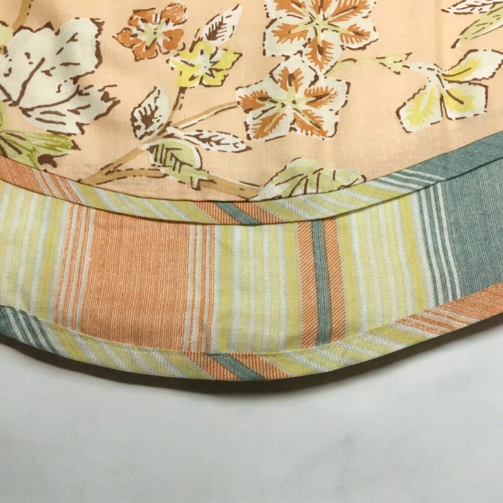 Waverly Cape Coral Fairfield Valance Peach Floral Scalloped Lightweight 78 x 18" - Picture 9 of 10
